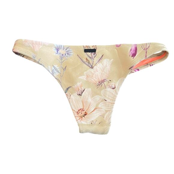 Triangl Women's Size Small Tan Coco Floral Affair Bikini Swim Bottom - Picture 3 of 7